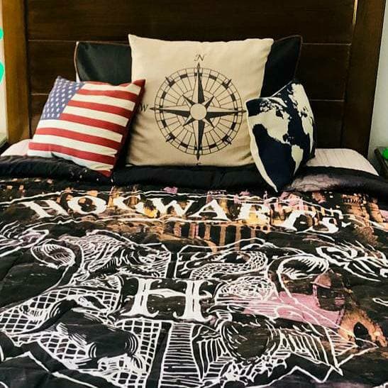 Hogwarts Comforter Set Single
