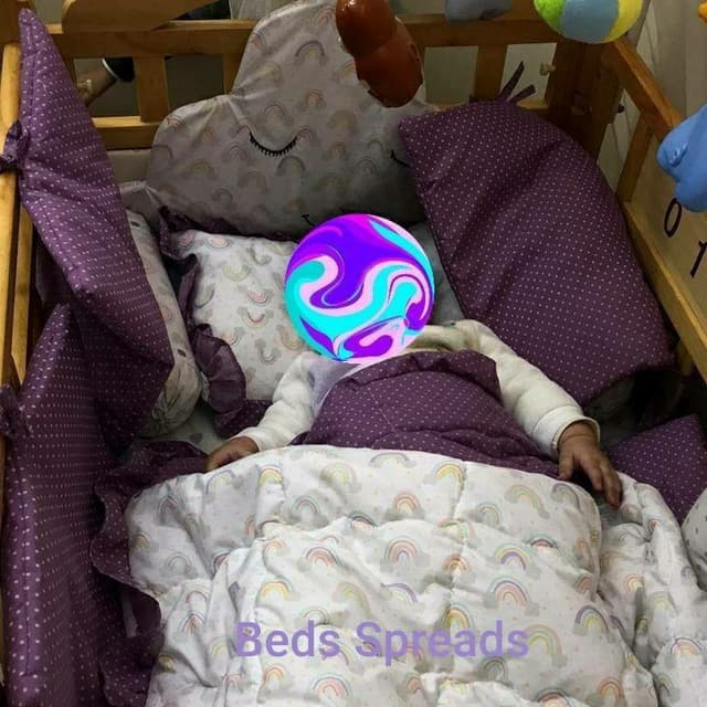 Purple With Rainbows Moon Star Cloud Set