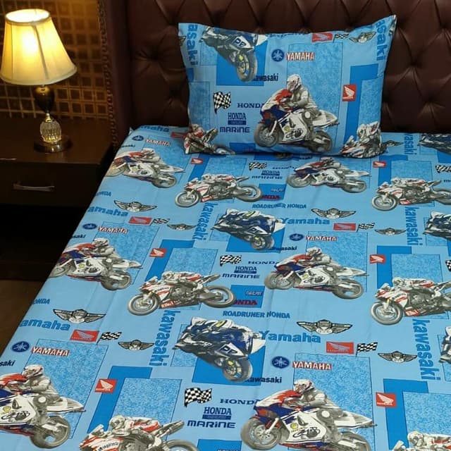 Blue Base Heavy Bikes Bedsheet NBJ