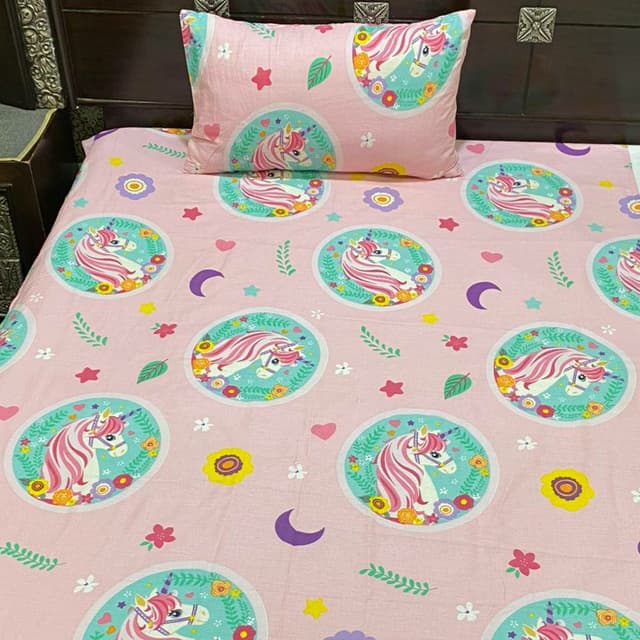 Unicorn Stamp Style Bedsheet SBS