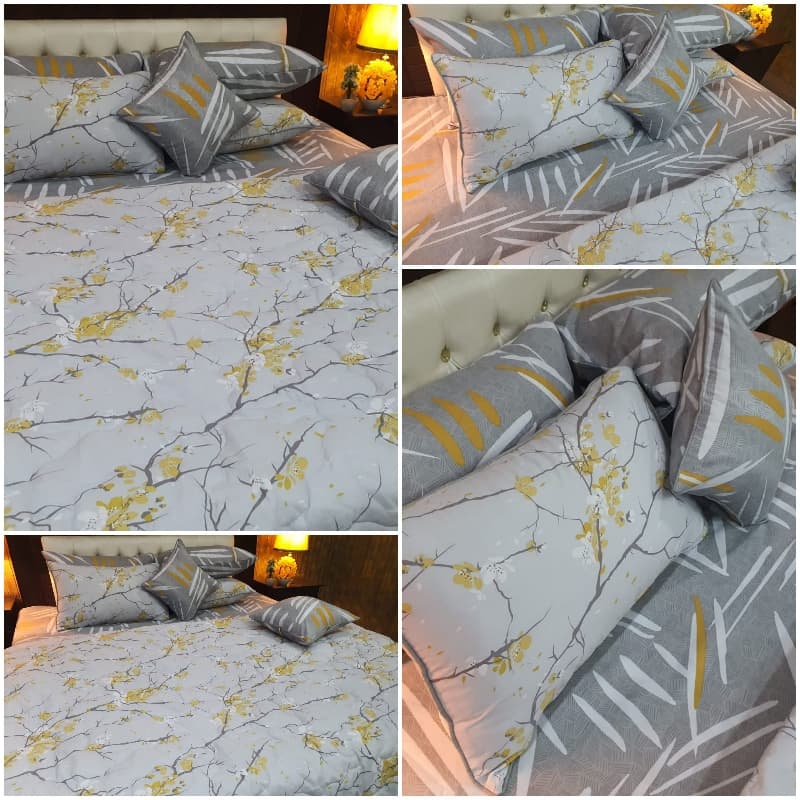 Grey n Yellow Comforter Set