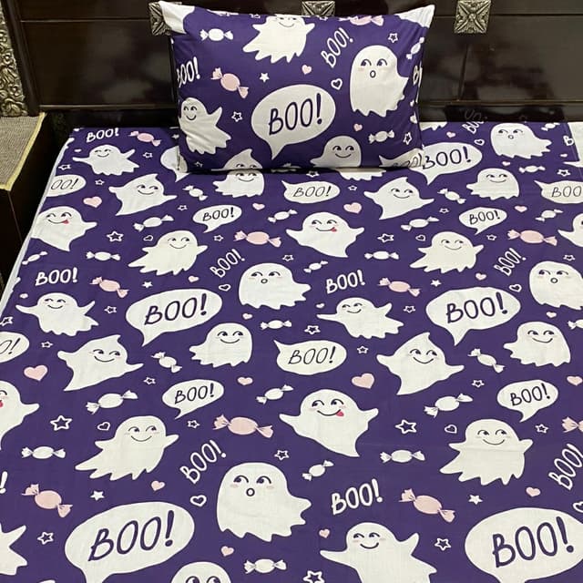 Ghost print glow in the dark sheet