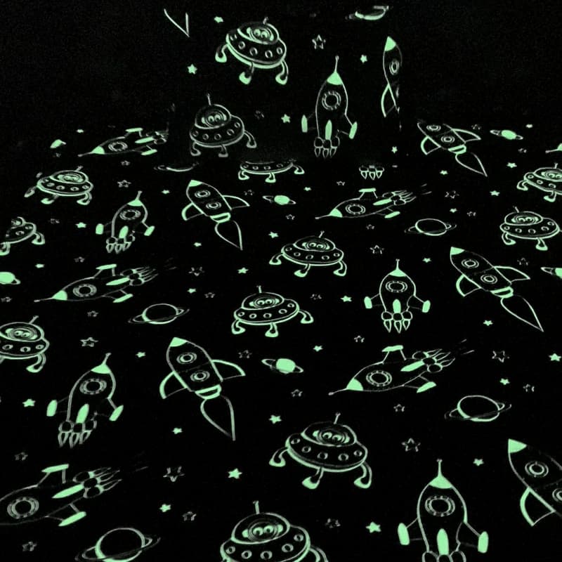 Space glow in the dark single bedsheet