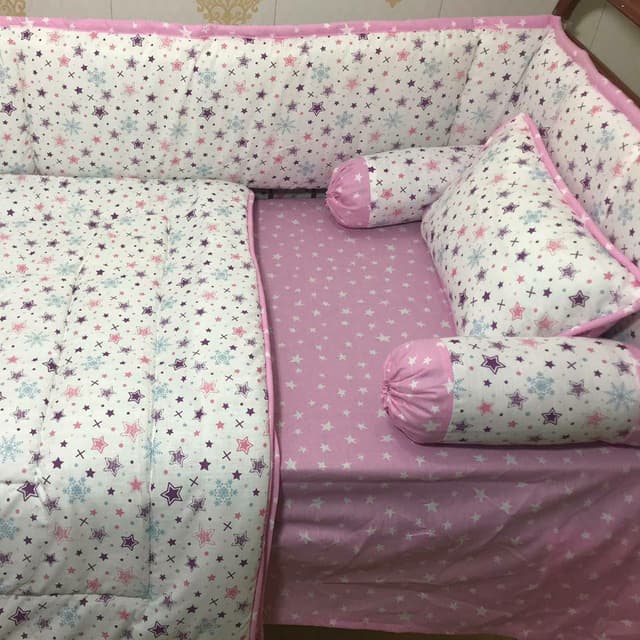 Cot Set Pink Starry Night